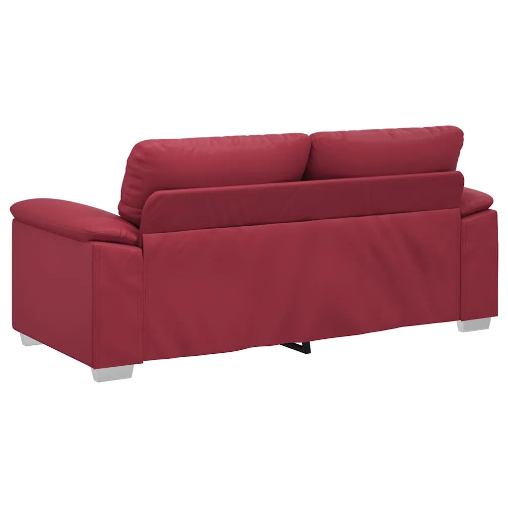 Divano a 2 posti Rosso Vino 180x81x84 cm in Similpelle 4105341