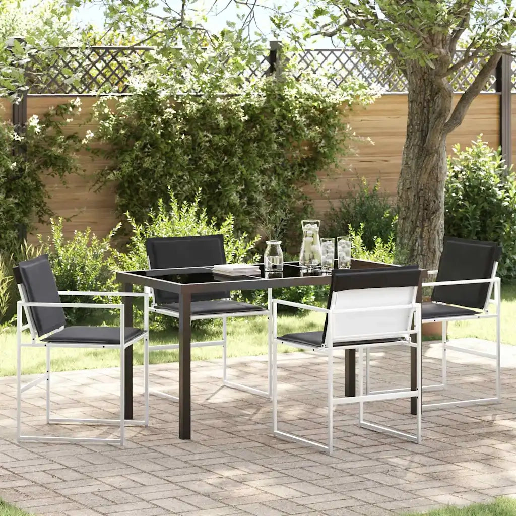 Set da Pranzo per Giardino 5 pcs Bianco 3379339
