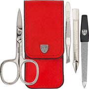 Set di cura unghie da viaggio 3-in-1 manicure pedicure con accessori unghie, strumenti in acciaio di alta qualità, set di manicure in pelle autentica (1399)