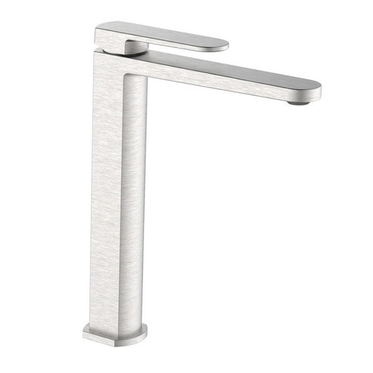 Miscelatore lavabo alto acciaio spazzolato senza piletta - serie Venere