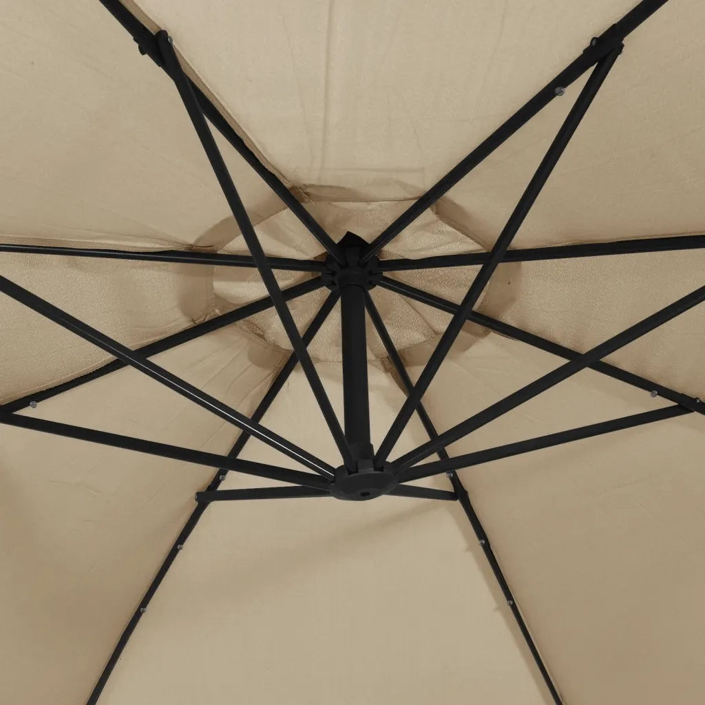 Ombrellone a Sbalzo con LED e Palo in Metallo 350 cm Talpa