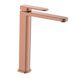 Miscelatore lavabo alto rame lucido senza piletta - serie Venere