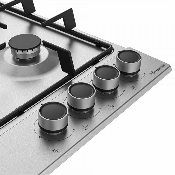 Beko HIAW64224SXE: Piano a Gas con PractiClean, 3 Bruciatori + 1 Wok, 60 cm