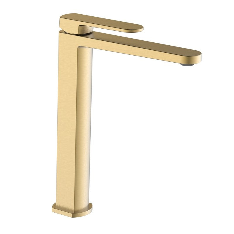 Miscelatore lavabo alto oro opaco senza piletta - serie Venere