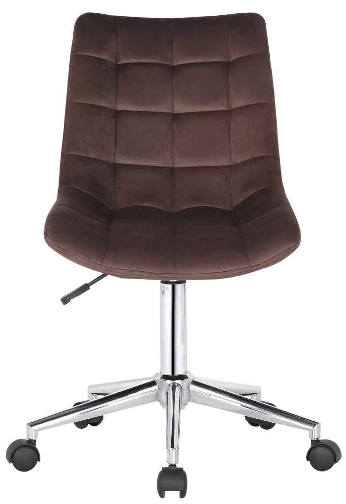 Sedia da ufficio Medford in velluto marrone