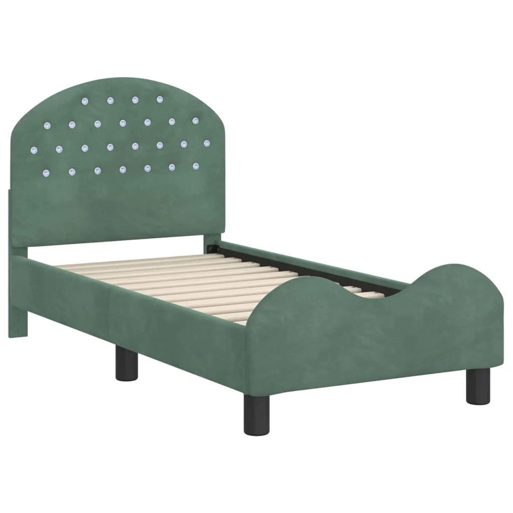 Struttura letto per bambini con testata Verde Mare 70 x 140 cm