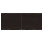 Piano Tavolo Marrone Scuro 120x50x(2-4)cm Rovere Non Trattatocod mxl 79138