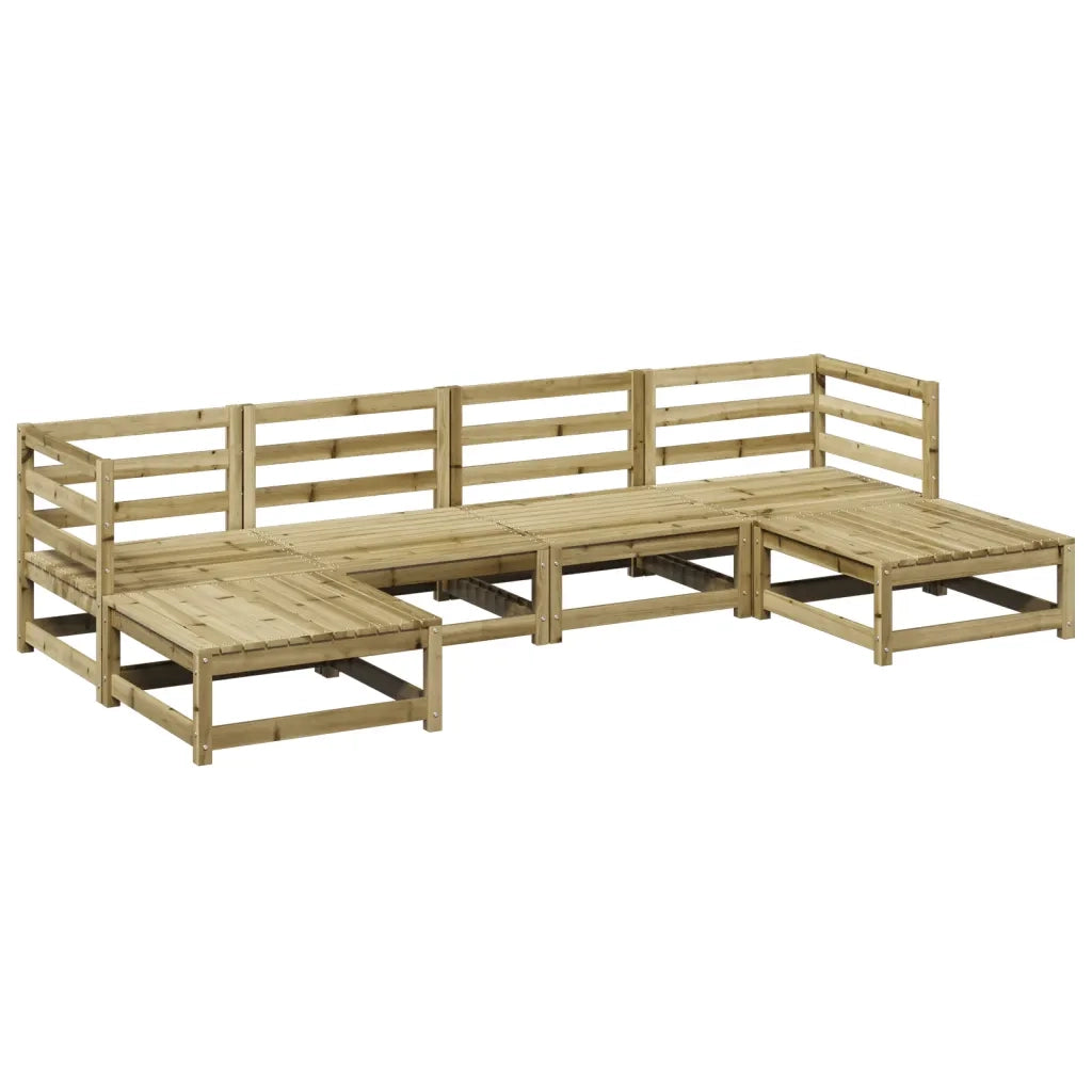 Set Divani da Giardino 6 pz in Legno Impregnato di Pino 3299566