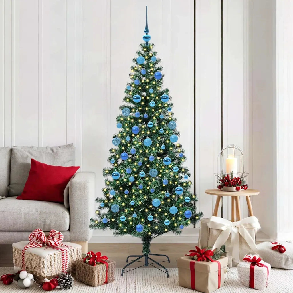 Albero di Natale | Decorazioni natalizie artificiale con luci integrate Verde 180 cm