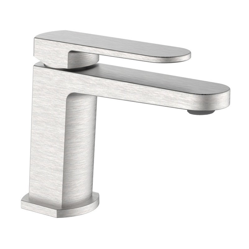 Miscelatore lavabo acciaio spazzolato con piletta click clack - serie Venere