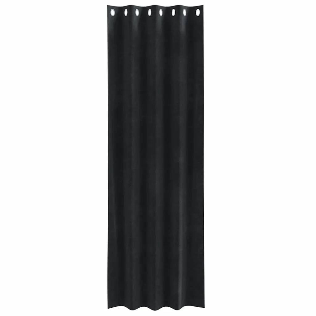 Tende Oscuranti | Tende Blackout 2 pz Nero 140 x 260 cm Velluto
