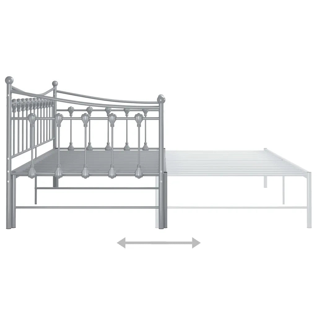 Telaio Divano letto | Sof¨¤ letto | Letto singolo Estraibile Grigio in Metallo 90x200 cm
