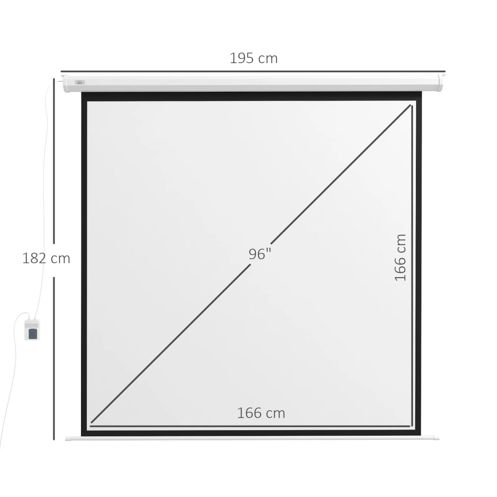 Schermo Proiezione Motorizzato 96' ¨C Xylo ¨C 4K HD 195x182cm con Telecomando