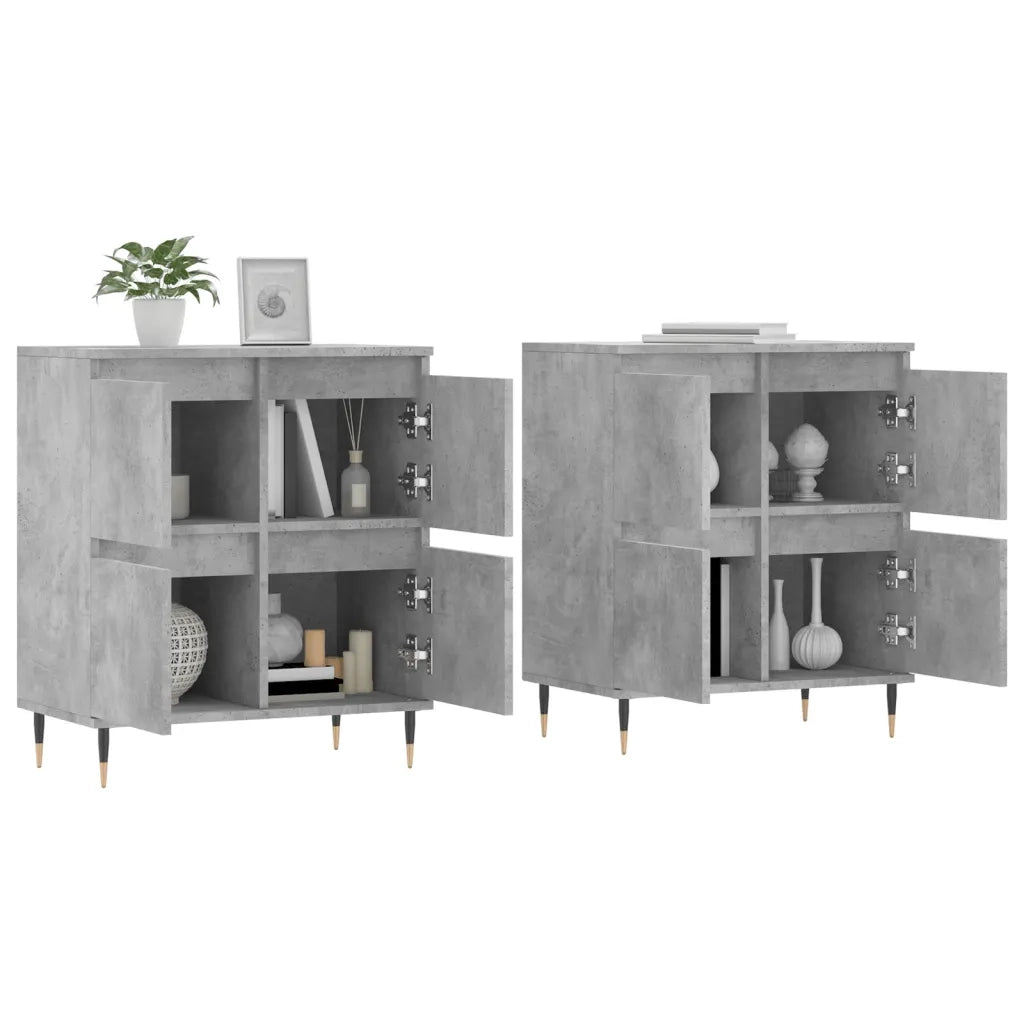 Credenze 2 pz Grigio Cemento in Legno Multistratocod mxl 125799