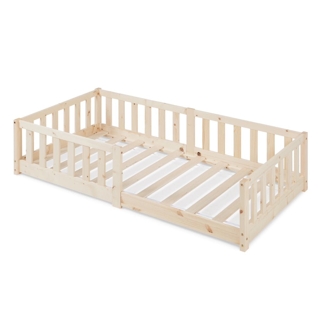 Letto Montessori per Cameretta Tanna in Legno di Pino 80x160 cm - Naturale [en.casa]