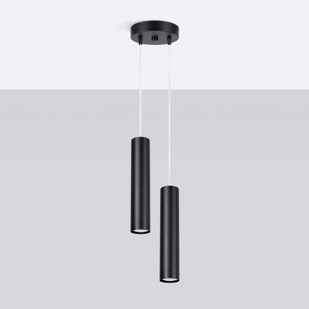 Lampada a sospensione LAGOS 2P nero