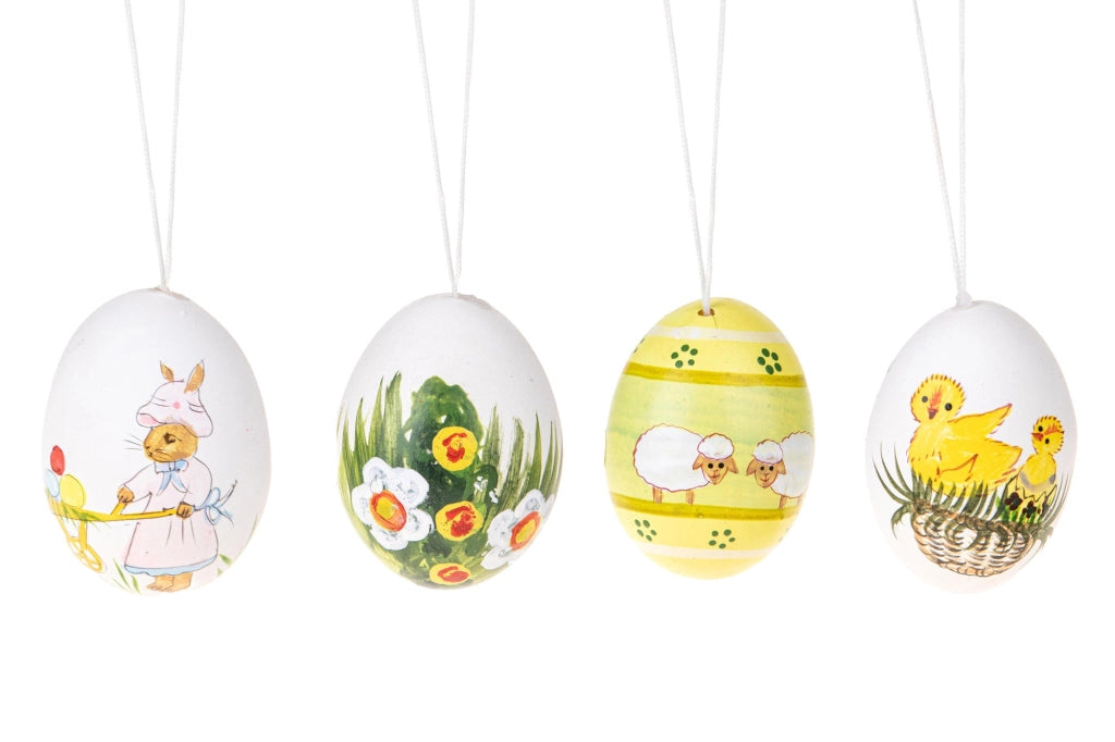 Set 32 Uova Vere Decorate in Box H 6 cm