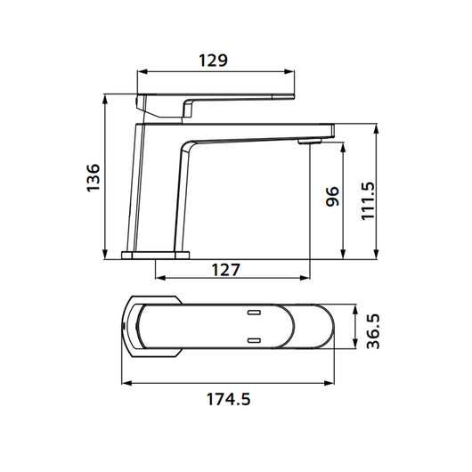 Miscelatore lavabo oro opaco con piletta click clack - serie Venere
