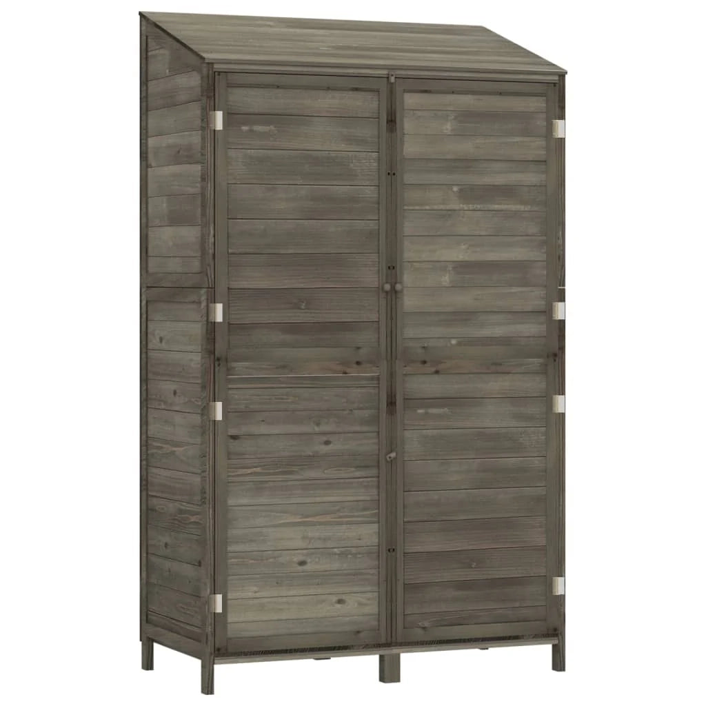 Casetta da giardino 102 x 52 x 174,5 cm in legno massello di abete antracite 02_0044046