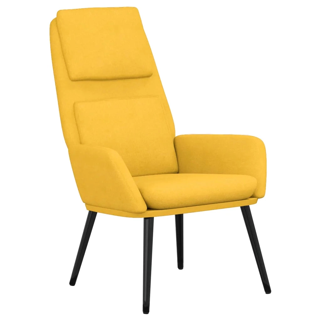 Poltrona Relax | Sedia Relax Giallo Senape in Tessuto