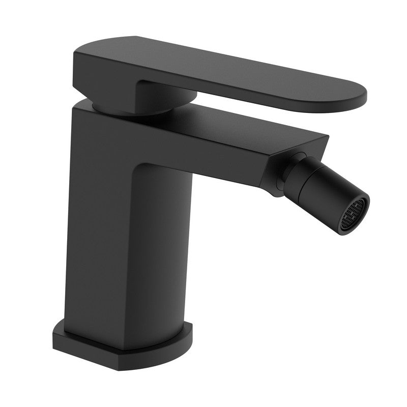Miscelatore bidet nero opaco con piletta click clack - serie Venere