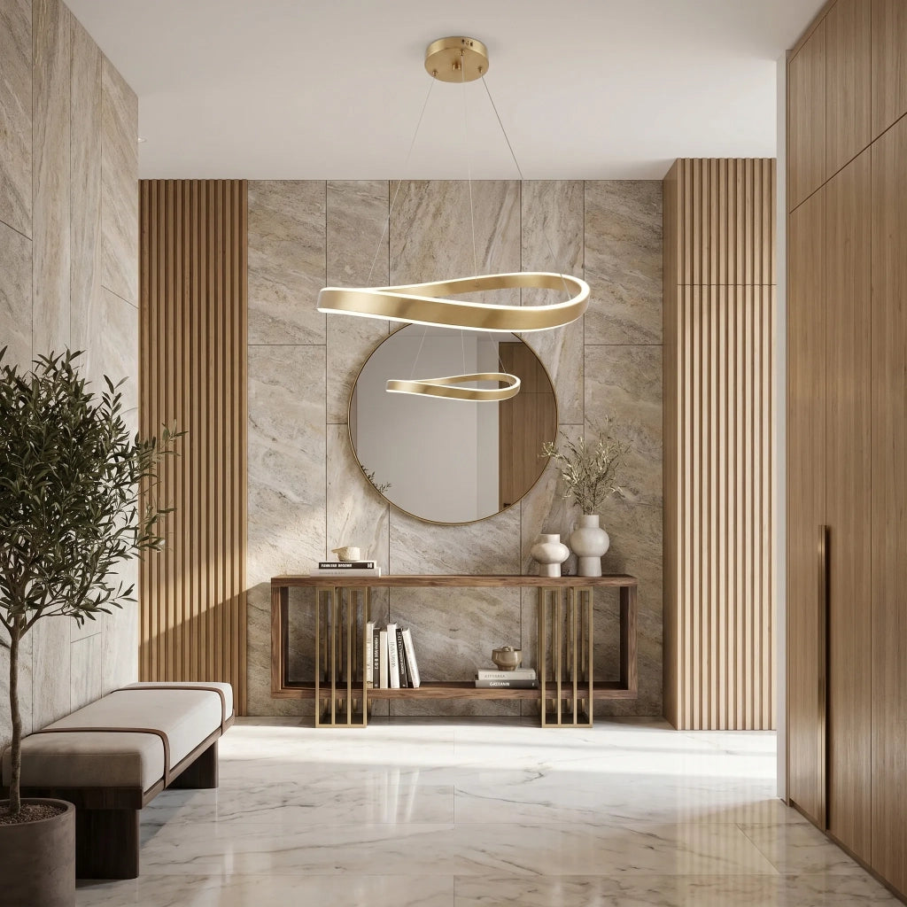 Lampada A Sospensione Da Soffitto Swe069-cp 80cm Brush Gold