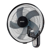 Ventilatore da parete 40 cm con telecomando, 50W 3 velocità e timer 7,5h, oscillazione e inclinazione regolabile - Sogo
