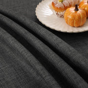 Tavolo coperto in tessuto lino impermeabile con effetto lotus, quadrato 130 x 160 cm, copertura tavolo in lino, impermeabile, protezione contro macchie, colore grigio scuro