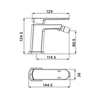 Miscelatore bidet gungray con piletta click clack - serie Venere