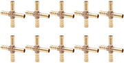 Connettori a sfera 10 pezzi - Ottone - Connettori a sfera per tubi - Aderenza - Adatto per 8 mm - Resistente alla corrosione - Connettori a sfera per tubi