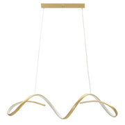 Lampadario LED Uter in oro con sistema a tre temperature