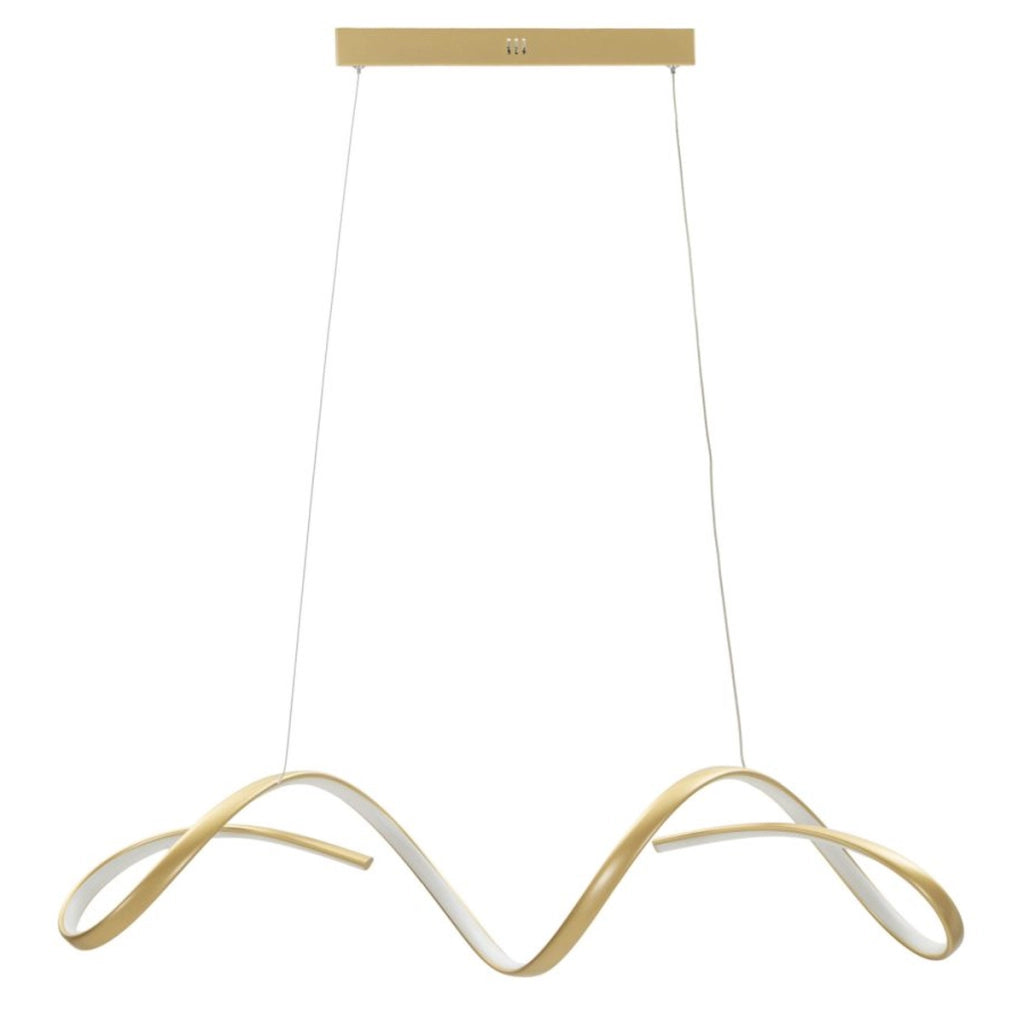 Lampadario LED Uter in oro con sistema a tre temperature