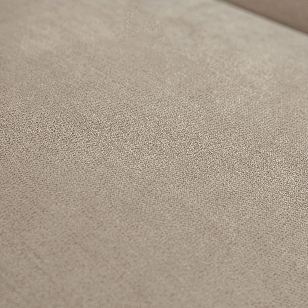 OKWISH Divano Lineare 3 Posti, Seduta Ampia con Schienale Alto e 2 Cuscini, Ciniglia Beige, 211 x 67 x 71 cm