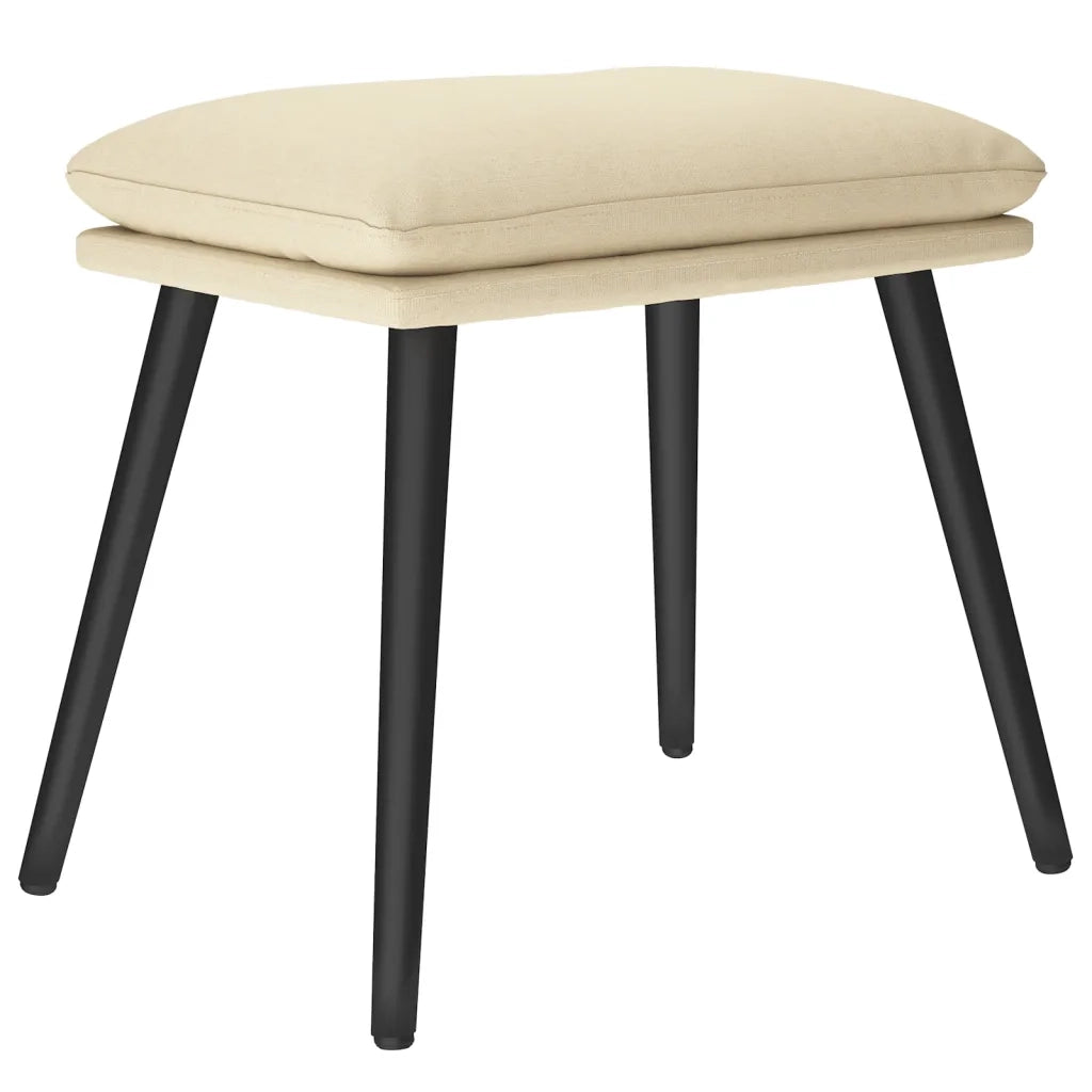 Poltrona Relax con Poggiapiedi Crema in Tessuto cod mxl 14399