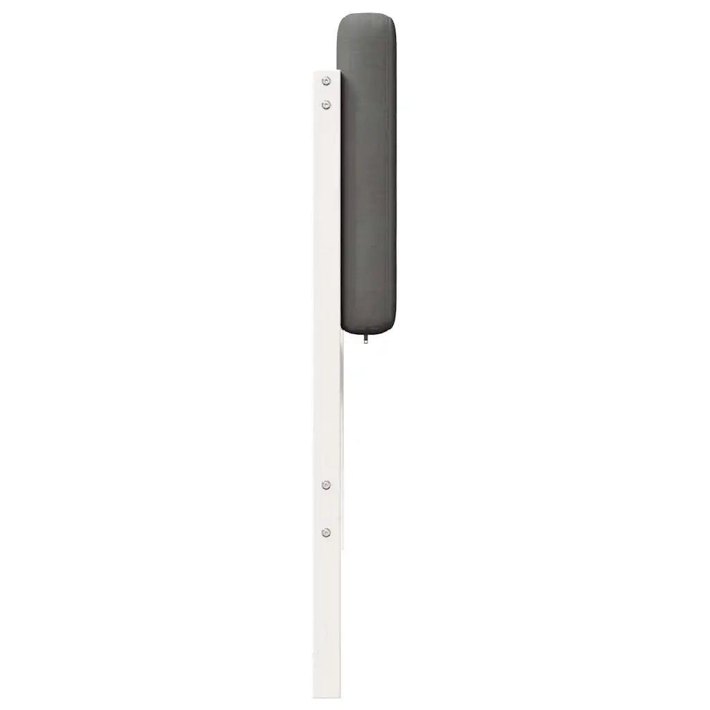 Testiera imbottita Bianco e grigio chiaro 75 cm Pino massello