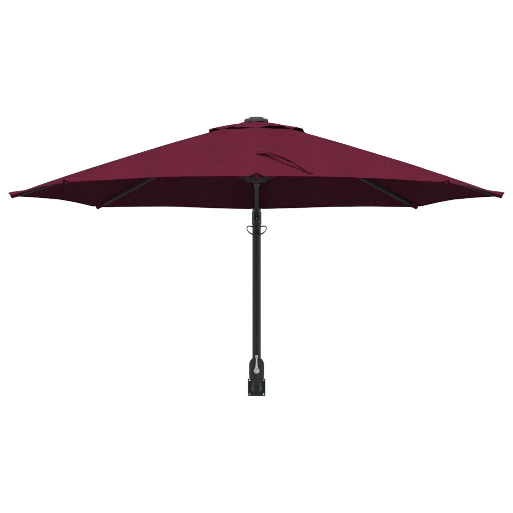 Ombrellone da patio Rosso Bordeaux Poliestere Grande Pieghevole