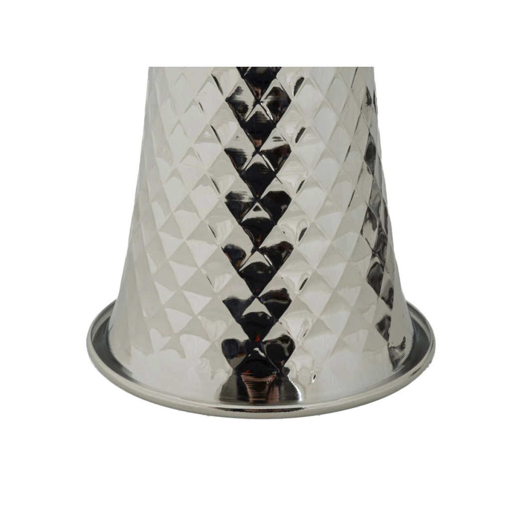 Lampada da Tavolo VKH902, Argento, Tessuto, 30x30x54 cm