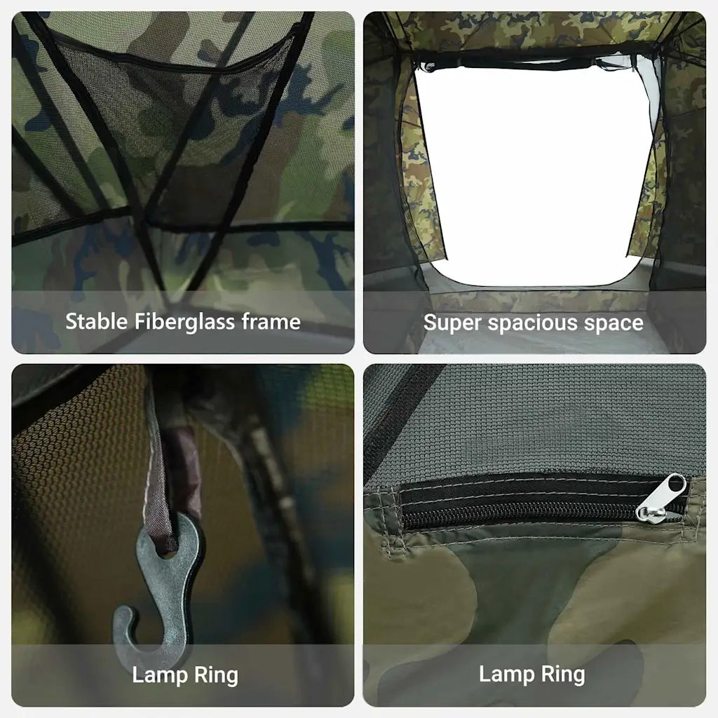 Tenda da pesca con tetto Mimetico 514 x 465 x 187 cm 4100663