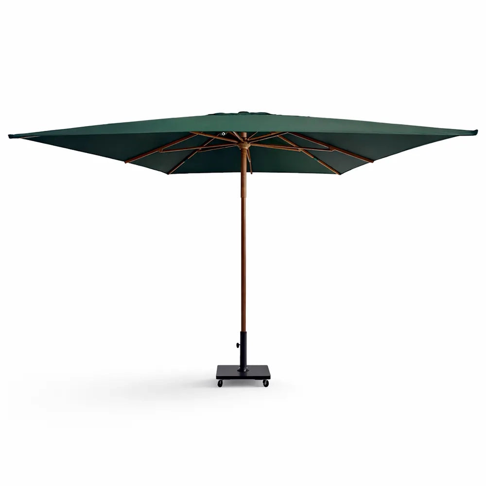 Tempo Style - Ombrellone 3×3 per esterni Parioli Plus – Verde/Legno Noce