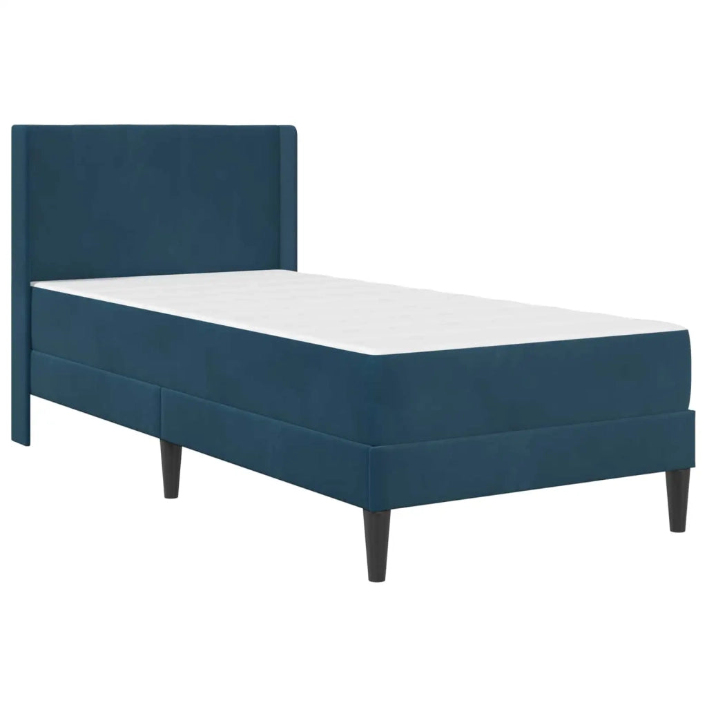 Struttura letto con materasso-Giroletto Blu 80 x 200 cm Velluto 129858