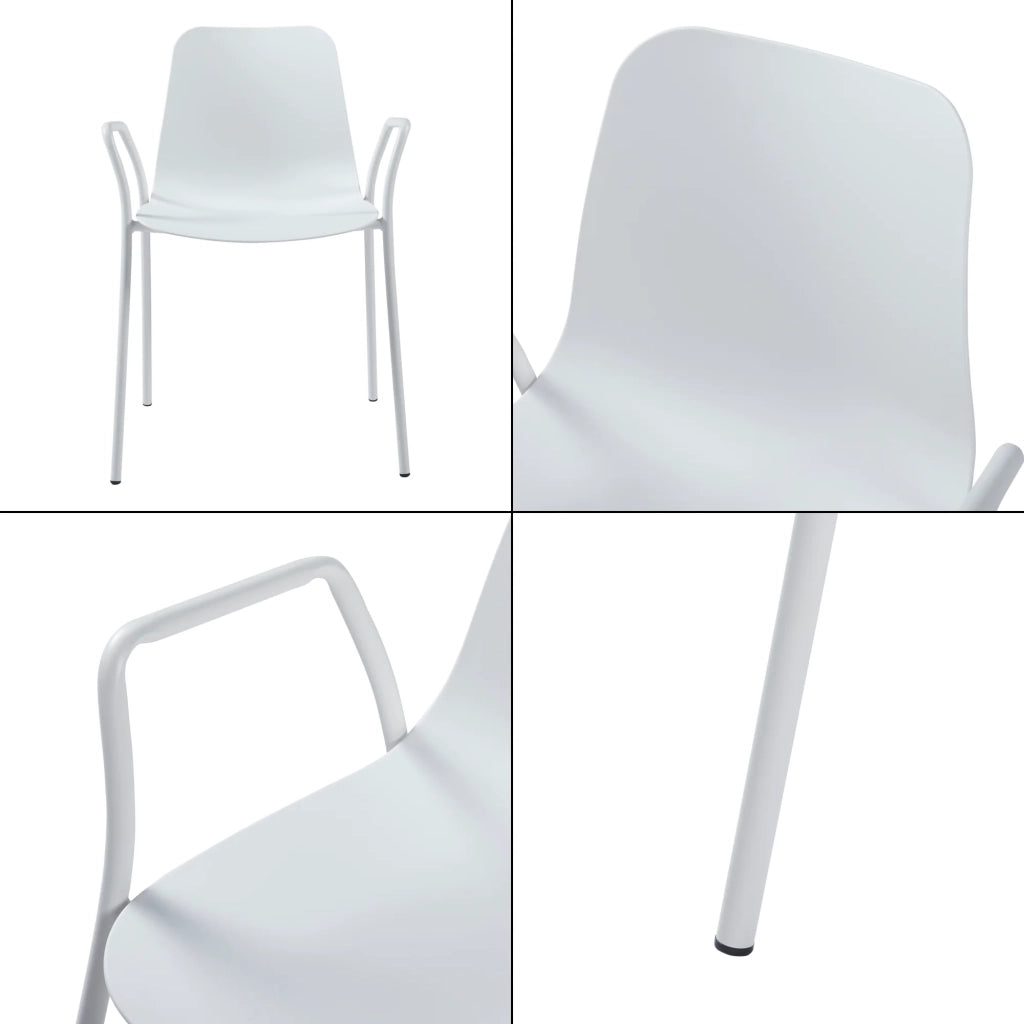 Sedia da pranzo 80 x 58 x 52 cm bianca 03_0009204