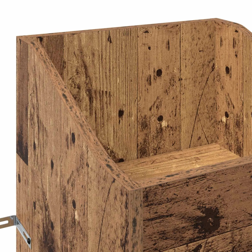 Mobile porta vinili Legno antico 36 x 36 x 95,5 cm 8012832