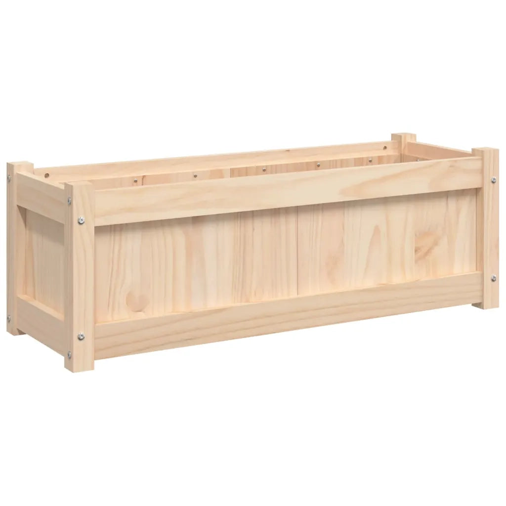 Fioriera da Giardino-Vaso da Esterno 90x31x31 cm in Legno Massello di Pino