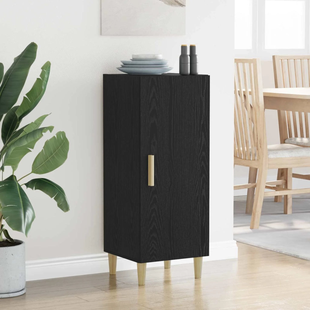 Credenza Rovere Nero 34,5 x 34 x 90 cm Legno multistrato