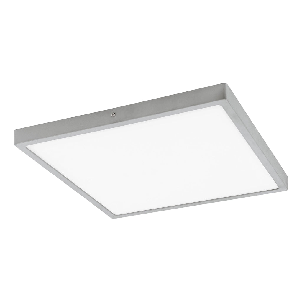 Plafoniera Moderna Fueva 1 In Alluminio Argento Led Integrato 22W 3000K Ip20