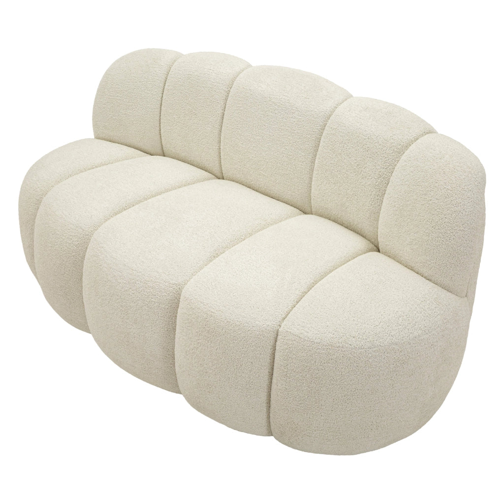 Alchi, Divano Fisso 2 Posti Posti a Sedere 2, 82x58x147h cm Bianco