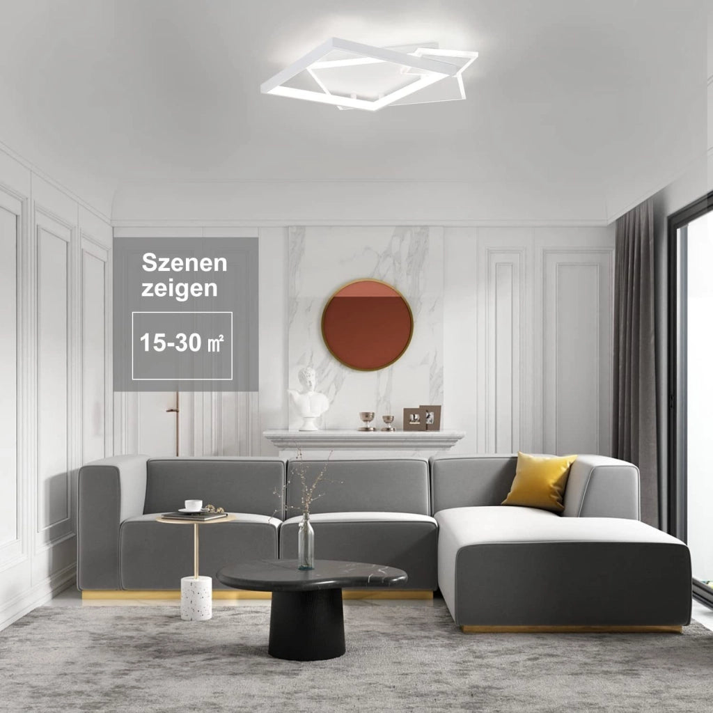 ZMH Lampada da soffitto LED design moderno metallo telecomando per soggiorno
