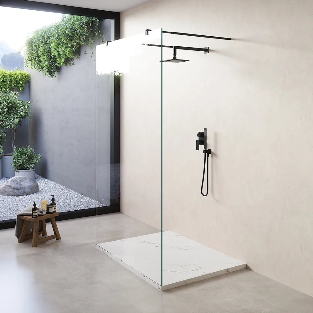 Piatto doccia 70x140 cm colore marmo calacatta bianco effetto pietra | Samos