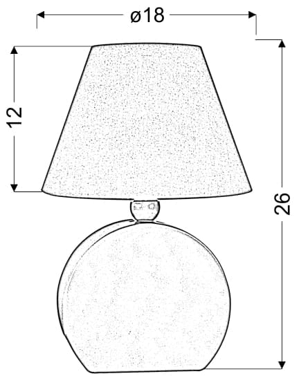 Lampada da tavolo Candellux Ofelia arancione E14 26cm