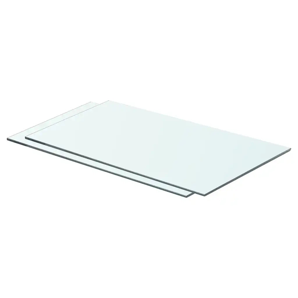 Mensole in Vetro Trasparente 2 pz 60x30 cm cod mxl 33661